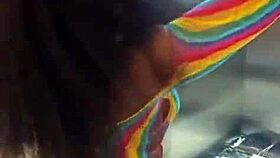 pretty milf wife squirting wet pussy in elevator doggystyle fuck