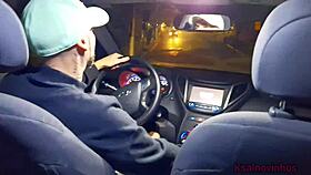 Casada Shows Ass to Driver and Fucks on Street!