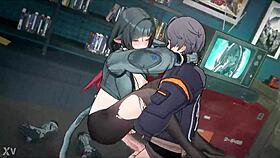 Jane Doe in Zenless Zone Zero 3D cartoon