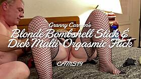 Granny Carmen's Blonde Bombshell Gets Multi-Orgasmic With Stick & Dick Fuck, Wild Enough?
