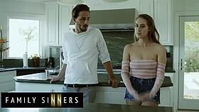 I finally fuck my stepsis tonight after being attracted to her, diving into her trimmed pussy and spreading it