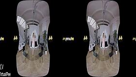virtual reality porn where chrissy fox dives into her piss