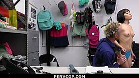 This teen got caught stealing perfume and got punished by pervcop