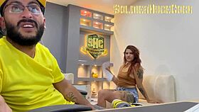 my friend helps organize papers and we end up fucking