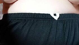 pregnant milf spits on her big tits and nipples 😍