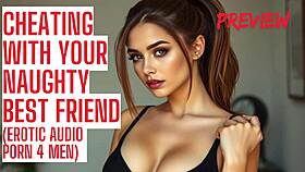 Intriguing cheating with best friend's wife in erotic audio.