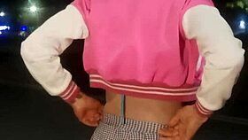 The Latina Tranny Shows Her Big Tits in Tlalpan