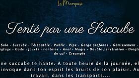 tempted by a succubus in public with french dirty talk