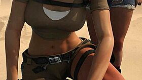 Lara and Sheva embark on a dorky adventure with ripped clothes 😄