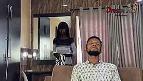 slim baddie teases then rides big black cock