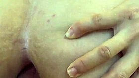 s-she's spreading her dripping asshole for anal creampie in the open air!