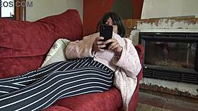 horny pregnant stepmother says, 'fuck me and cum inside my hairy pussy' 😈