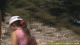 Are These Babes Facialized On The Beach?