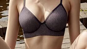 Lingerie models pose gracefully along Amsterdam canals