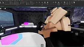 Slut getting fucked by a femboy on roblox