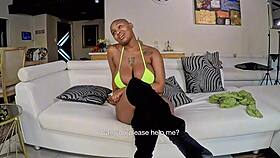 Big Tits Ebony Model Stripped And Railed In Homemade Casting, She Moaned.