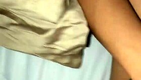 Skinny milf wife spreads pussy for cumshot close up