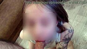 I’m obsessed with this cute babe’s juicy POV blowjob in bedroom.