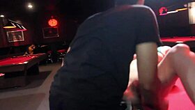 white wife sneaks off to bang a stranger at the local pool hall while husband sleeps