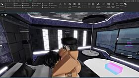 Slut getting fucked by a femboy on roblox