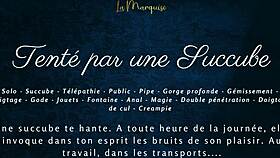 tempted by a succubus in public with french dirty talk