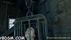 that gagged bondman gets dominated with vibrator and cock sucking