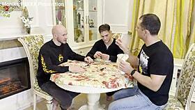 3 Friends Gangbang Russian Monika Fox With Anal Deepthroat And Facial