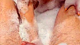 Before mutual masturbation in bathroom, sexy wife loves to suck dick.