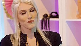 i'm izzy wilde, fucking this horny female with toys at the wedding expo, whitney wants my trans dick