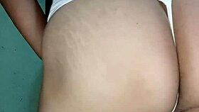 Excited in white thong dancing!