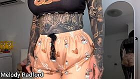 Sexy sleepwear try-on haul with curvy amateur huge boobs