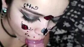 Wellington Prado receives deep blowjob, face covered in cum.