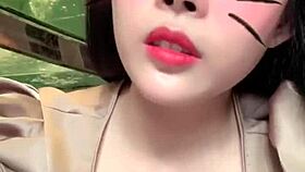 Asian girl with big tits live on bigo
