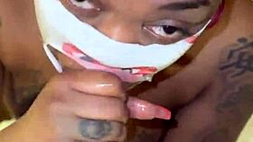 Masked Deep Throater Takes Big Cock!