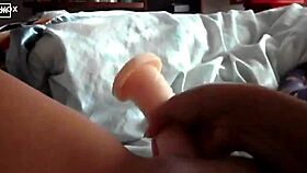 Enjoying New Dildo With Intense Blowjob!