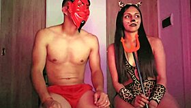 Halloween arrived in form of hard sex with monster cock domination and facial cumshot