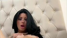 horny british exchange student fucks herself on webcam.