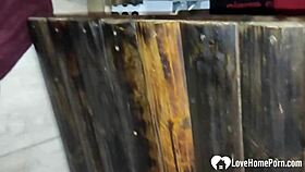 hot brunette co-worker blows me before anal ride