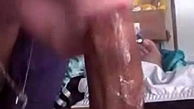 White girl sucks big Indian cock! Oh, the interracial pleasure!