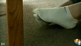 i love these dirty socks hidden under sneakers in candid shots