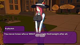 Halloween harem features big tits in missionary with monster cock and cumshot