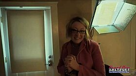 I'm horny blonde milf Primrose, bent over with big tits, giving a bj and swallowing warm cum all over my face. It feels so intense and satisfying