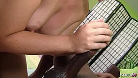 hey, check out casey cumz, the pigtail blonde, taking her first bbc in casting.