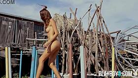 petite russian milf naked outdoor revealing that perfect all natural body