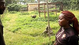 Witness an incredible dance of passion with a couple in black Africa