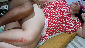 damn, ebony babe takes it sideways with choking and anal creampie!