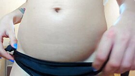 Oiled up booty and pussy in slow masturbation tease show