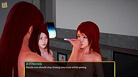 In my new family, the redhead handles a massive cock