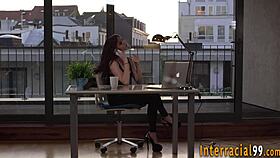 Maid gets toyed interracial with big cock and cum in mouth 😏