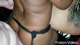 Workout turns into intense bareback menage